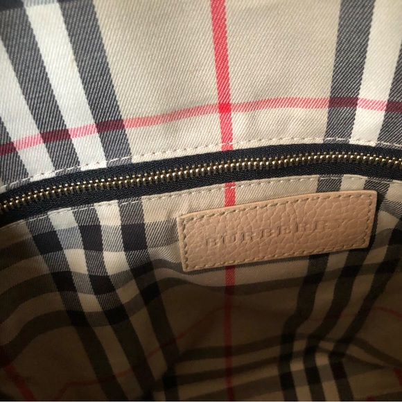 Authentic Burberry Pebbled Leather Blush Satchel...